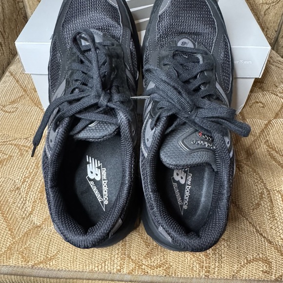 New Balance NB 990V6 U990BB6 Triple Black Made In USA Suede 11 D Excellent! - Picture 7 of 9